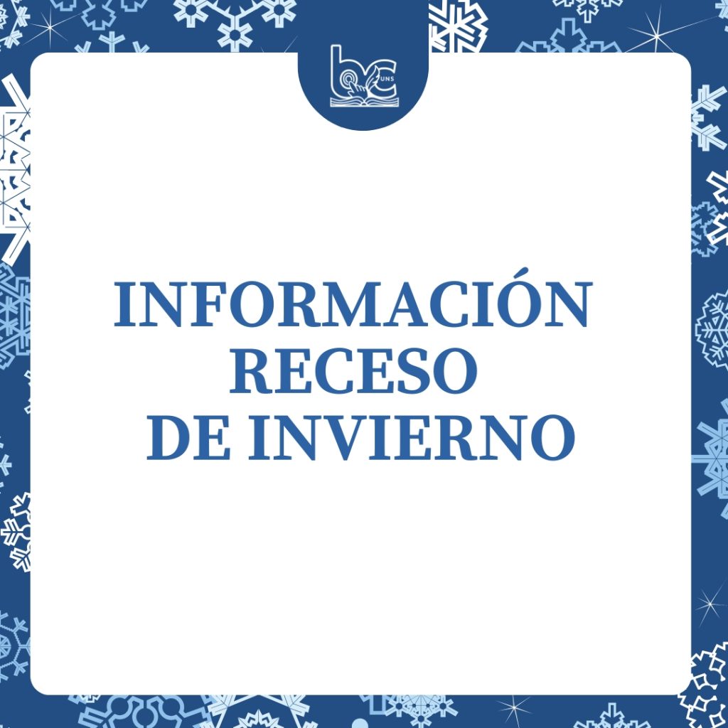INFORMACIÓN RECESO DE INVIERNO