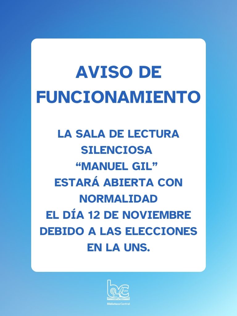 AVISO DE FUNCIONAMIENTO 12/11