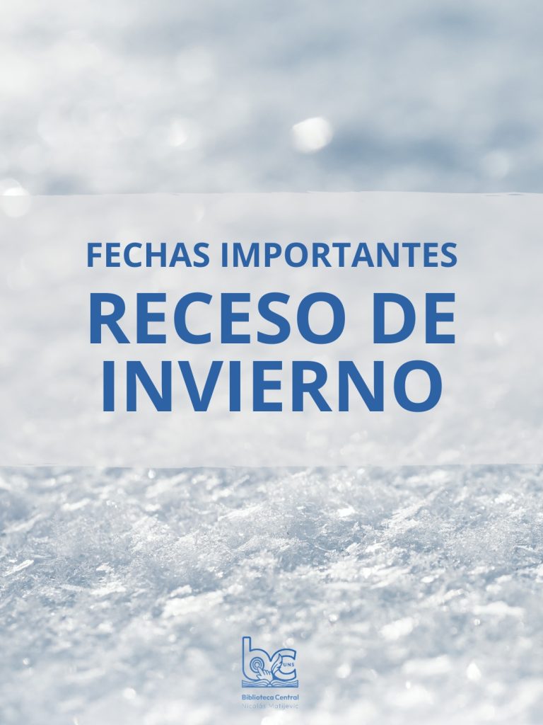 FECHAS RECESO DE INVIERNO