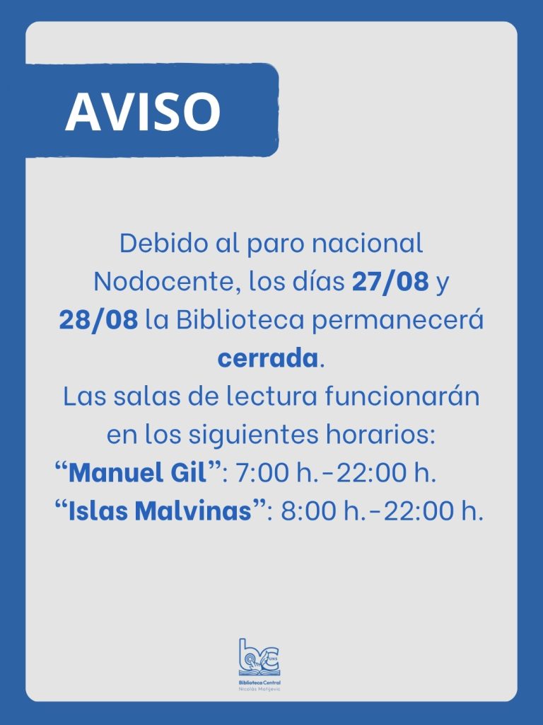 AVISO DE FUNCIONAMIENTO 27/08 Y 28/08